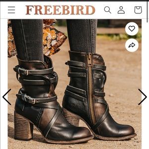 Black Freebird Baker Boots, Size 9